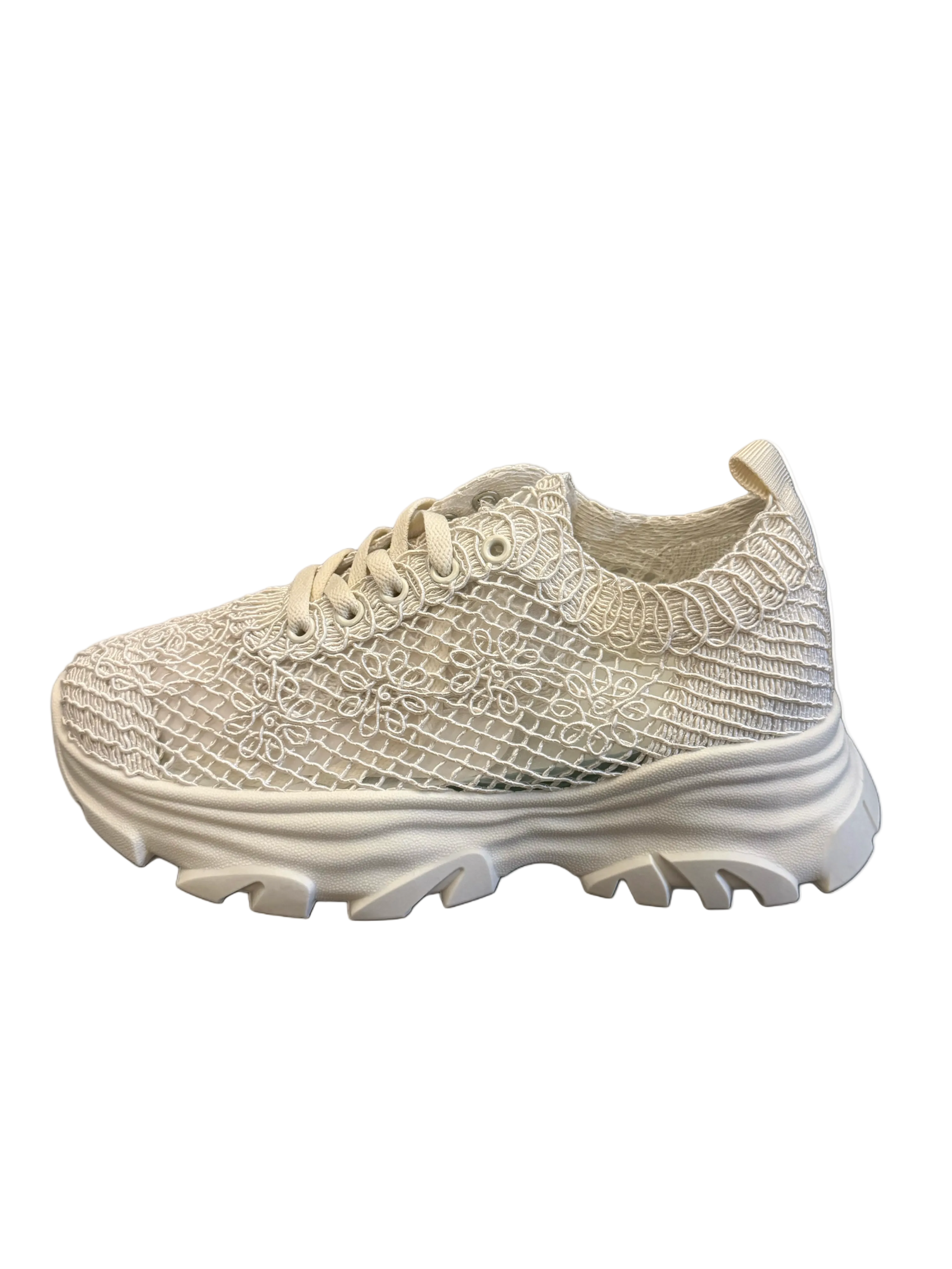 Beige Lace  Sneakers