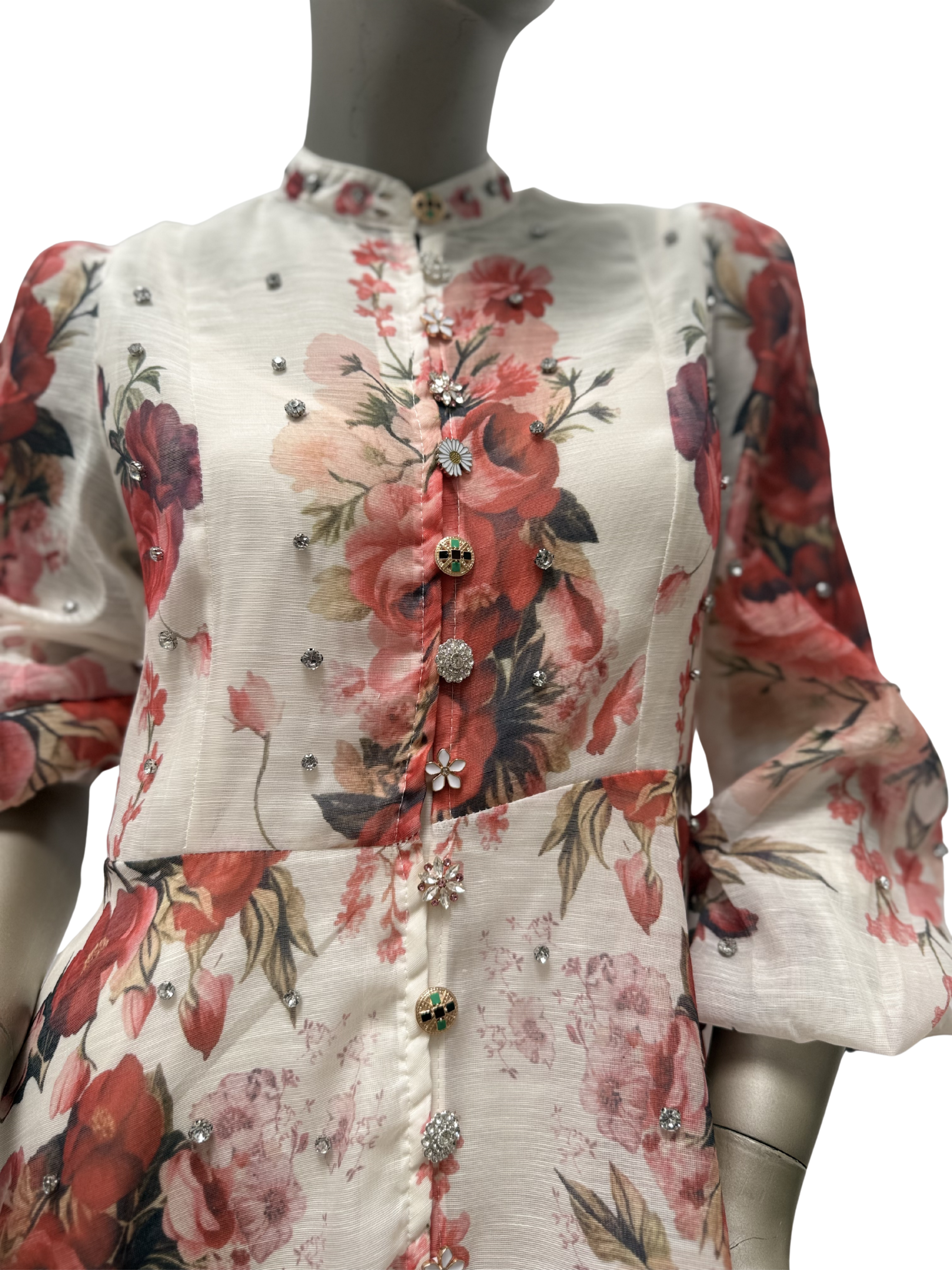 Rochie Crimson Bloom
