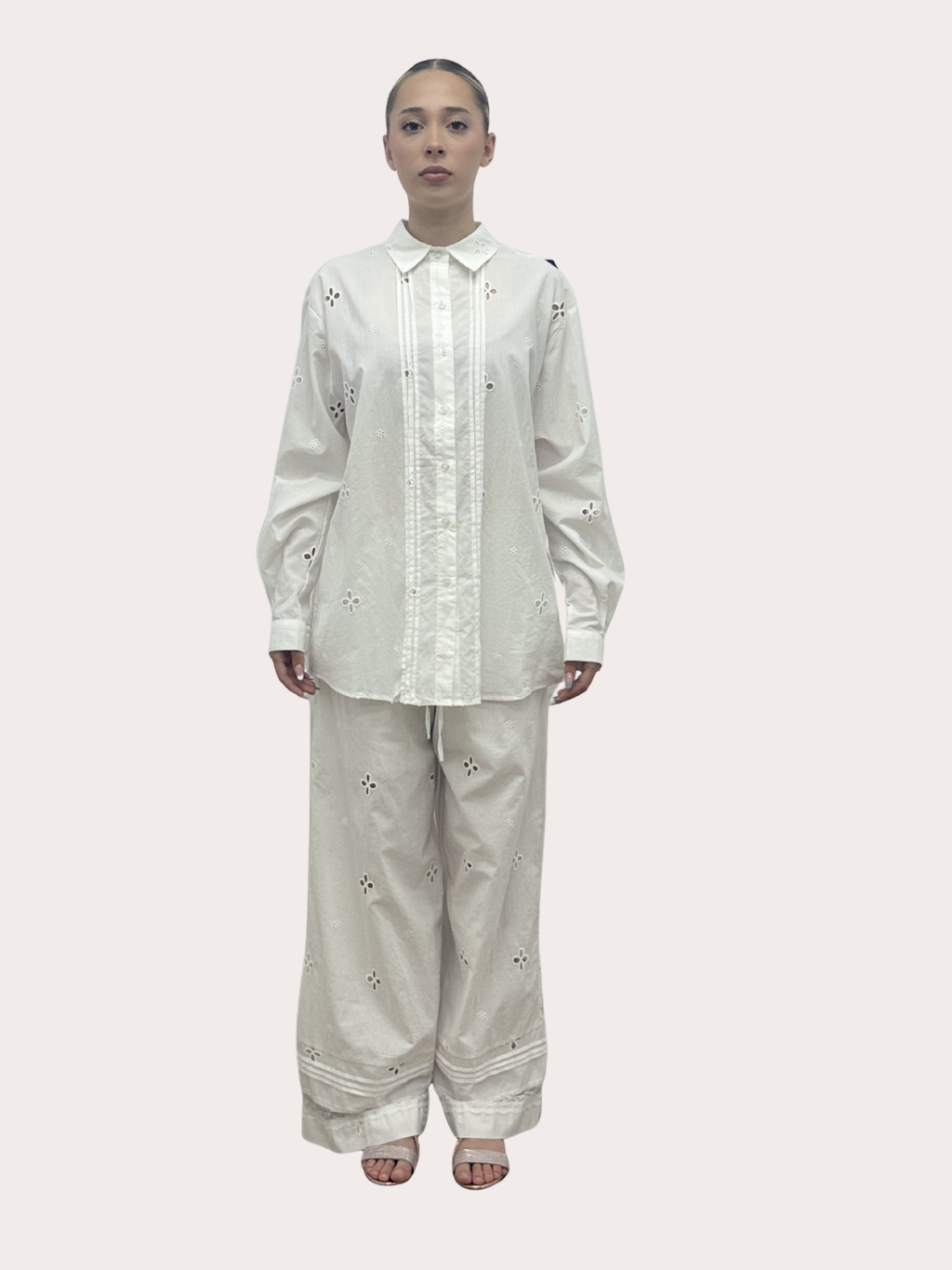 Pantalon cu imprimeu floral